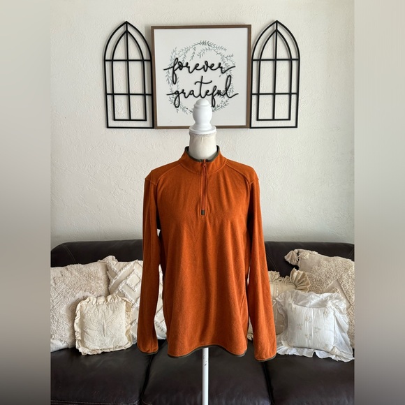 Arc’teryx Quarter Zip Orange Long Sleeve Jacket Size L Outdoor Hiking Gorpcore - Picture 2 of 13